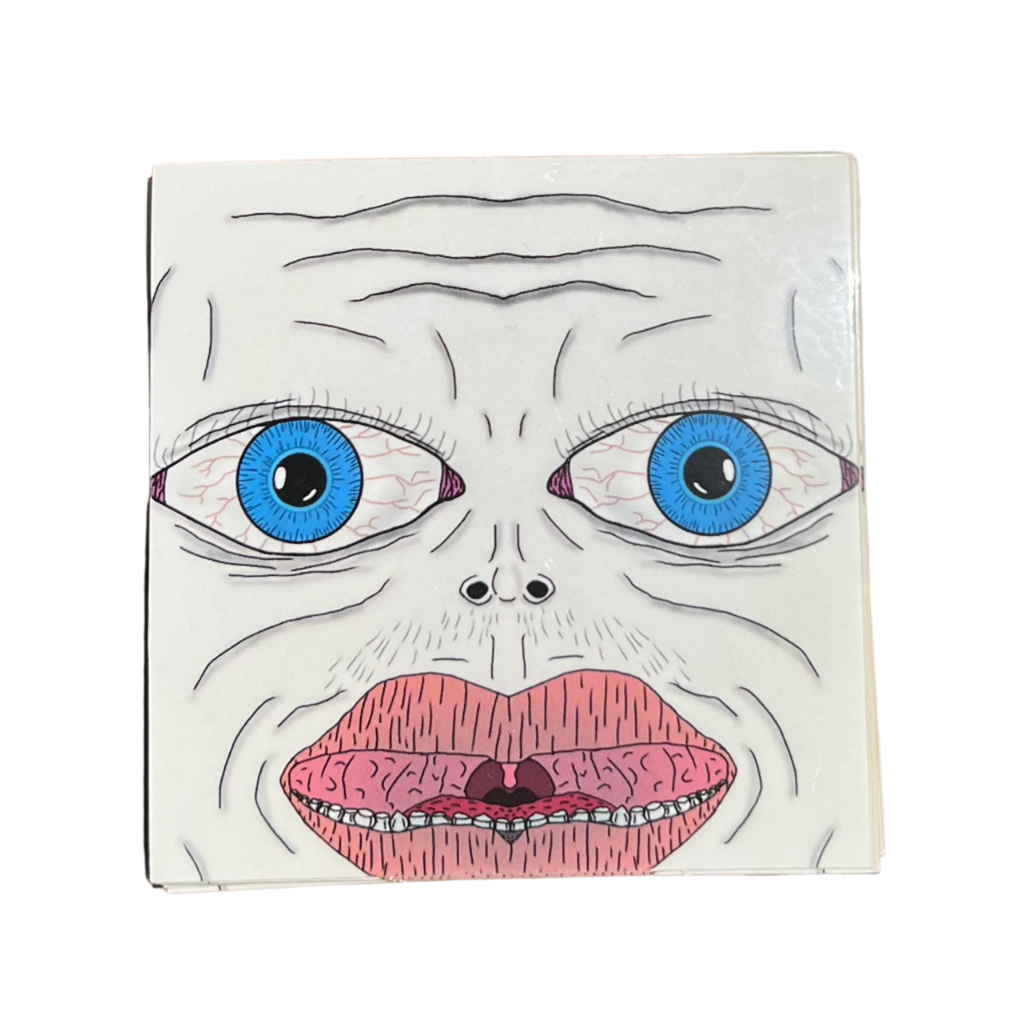 V7 creepy white face