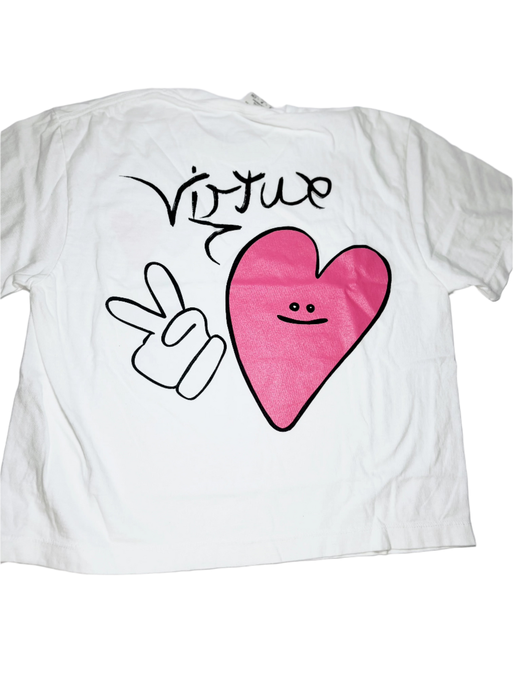V7 cropped short sleeve unisex graphic T shirt